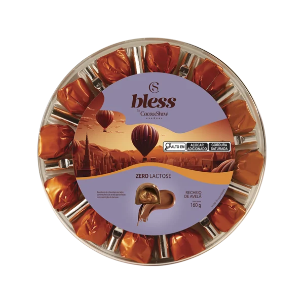 Caixa de Bombom Bless Zero Lactose Avel&atilde; 160g