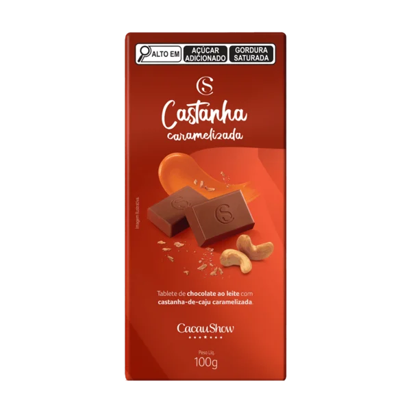 Tablete ao Leite com Castanha de Caju 100g
