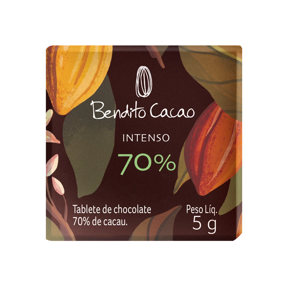 Tablete de Chocolate Intenso Bendito Cacao 70% 5g, , large. image number 0