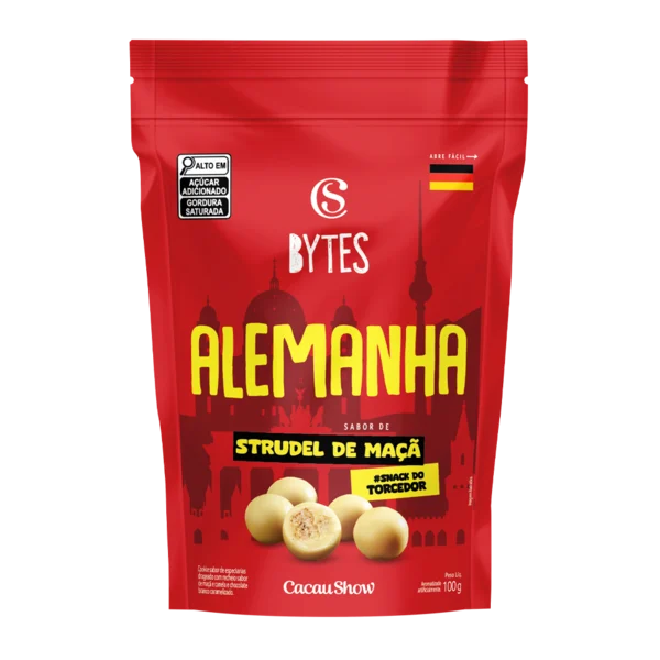 Drageado Bytes Alemanha Strudel de Ma&ccedil;&atilde; 100g