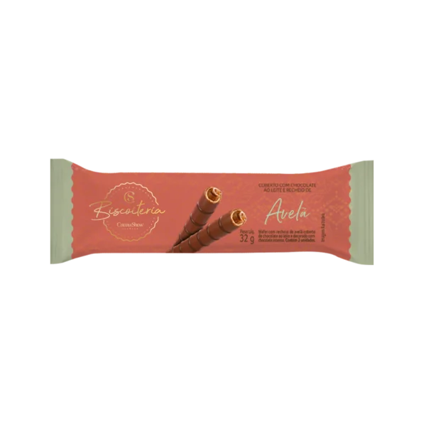 Wafer Recheado de Avel&atilde; Coberto de Chocolate ao Leite 32g