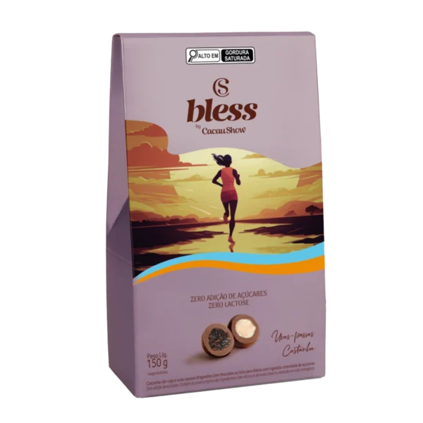 Drageado Bless Zero A&ccedil;&uacute;car e Zero Lactose de Uva com Castanhas 150g