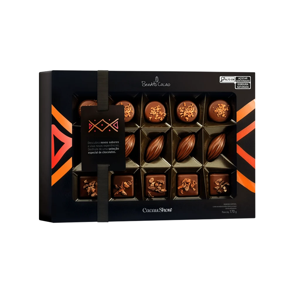 Caixa de Bombom Bendito Cacao 170g, , large. image number 0