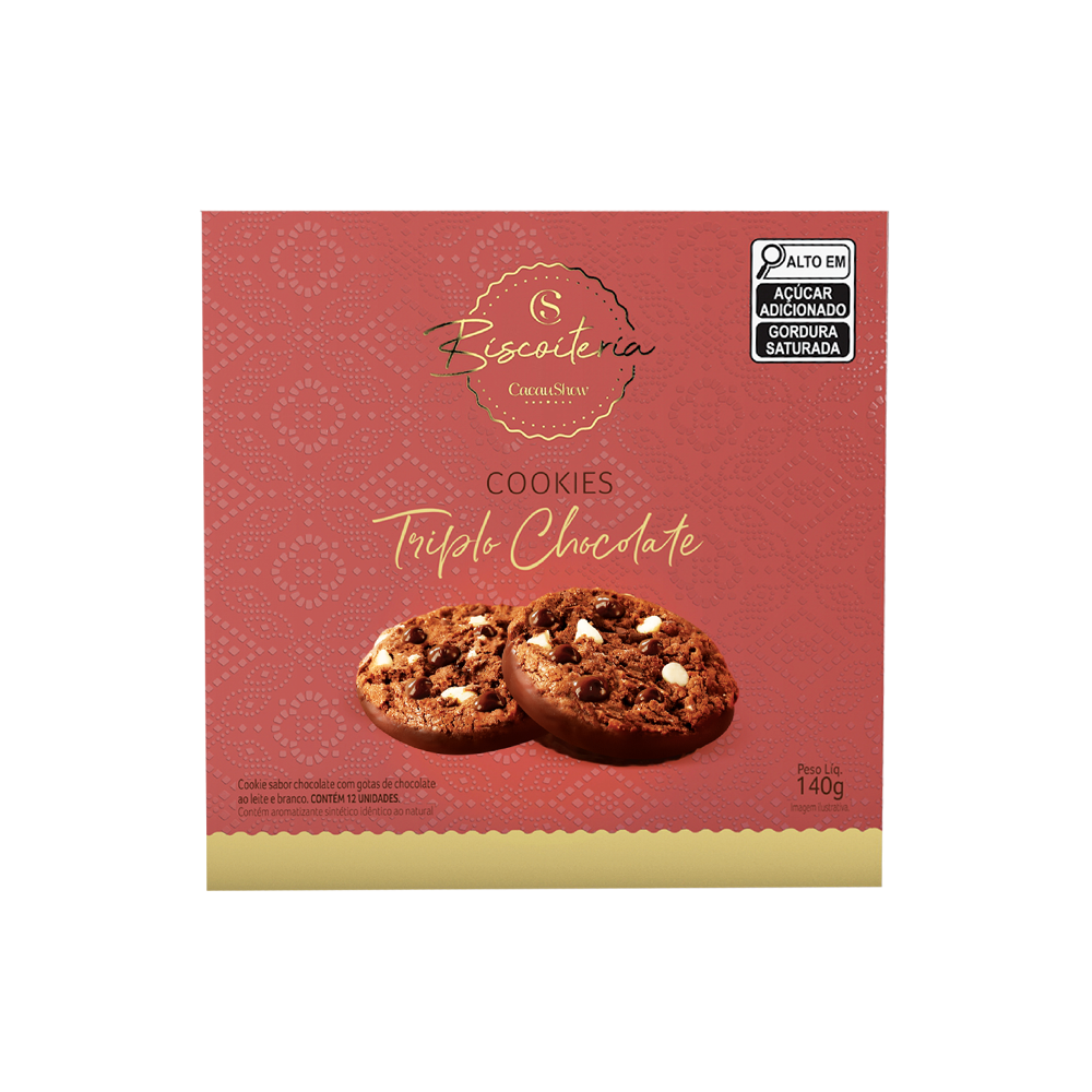 Cookies 3 Chocolates Sortidos 140g, , large. image number 0
