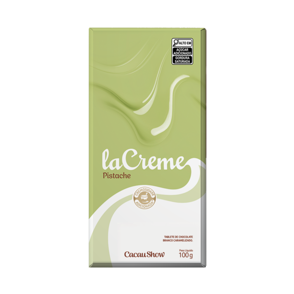 Tablete laCreme de Chocolate Branco com Pistache 100g