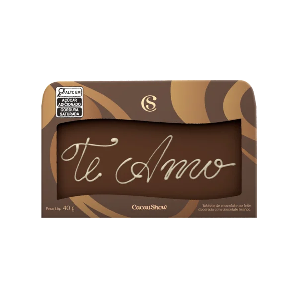 Tablete ao Leite Chocoarte Te Amo 40g