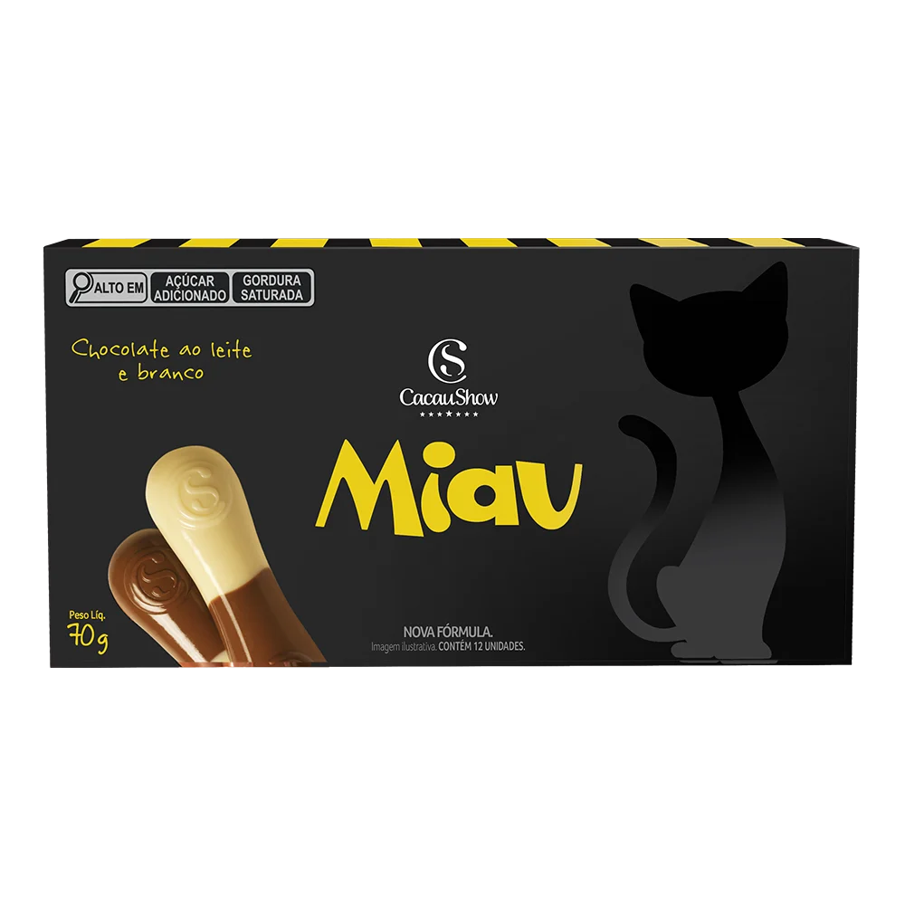 Tablete Miau de Chocolate Mezzo 70g, , large. image number 0