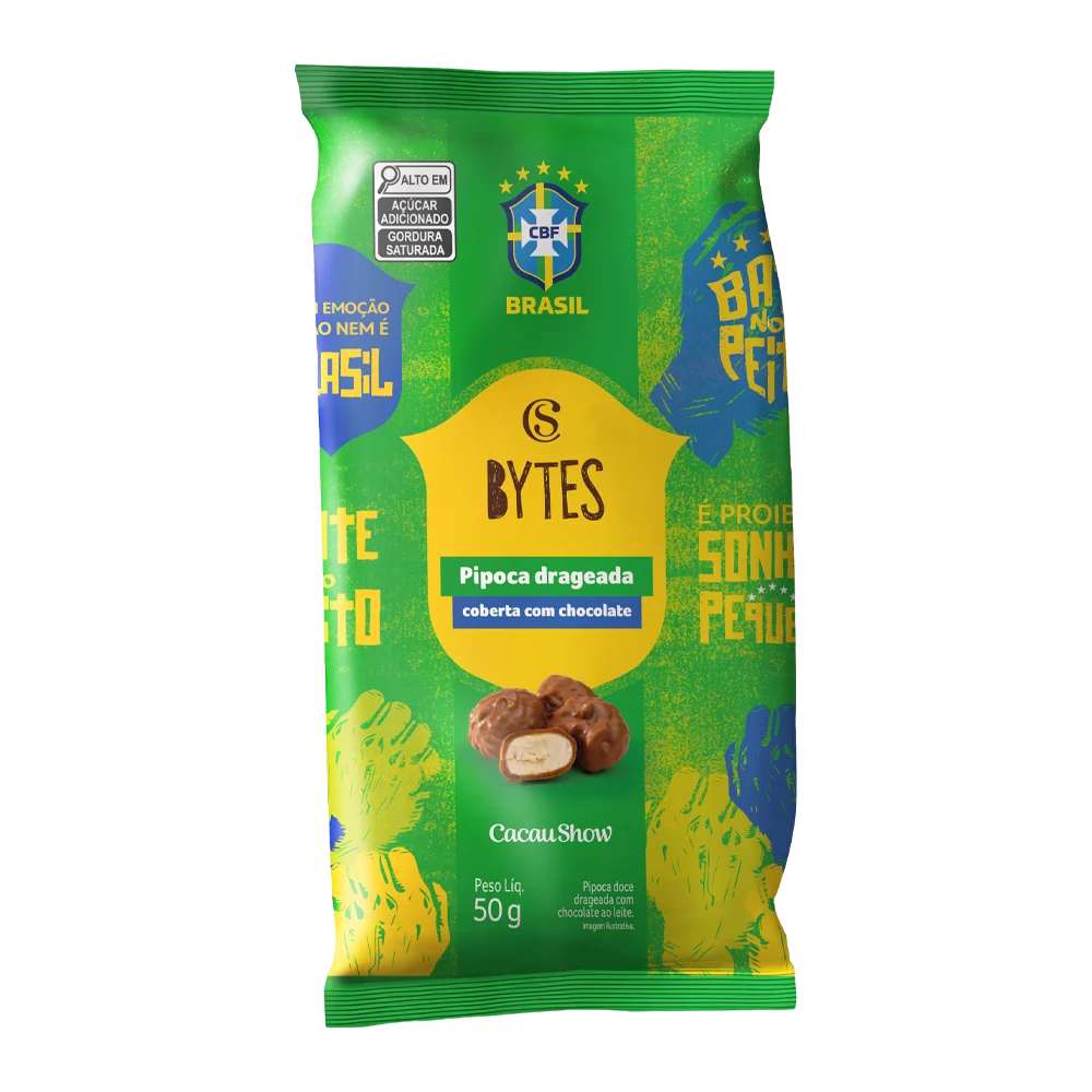 Pipoca com Cobertura de Chocolate ao Leite 50g, , large. image number 0