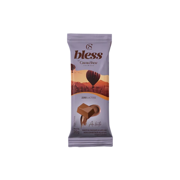 Tablete Bless Zero Lactose ao Leite 20g