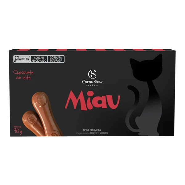 Tablete Miau de Chocolate ao Leite 70g
