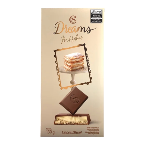 Tablete Dreams Mil-Folhas 130g