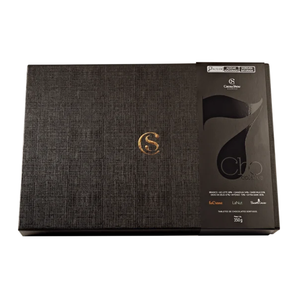 Caixa de Tabletes 7 Chocolates 350g