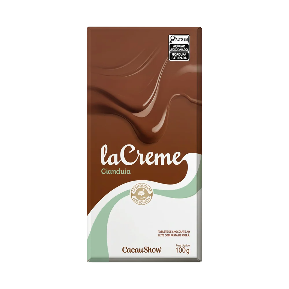 Tablete laCreme de Chocolate ao Leite e Avel&atilde; 100g, , large. image number 0