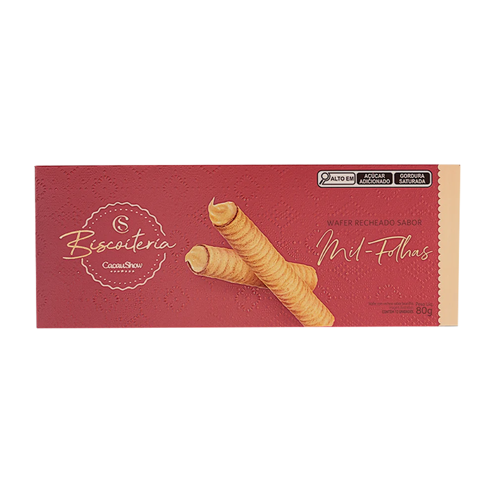 Wafer Biscoiteria Mil-Folhas 80g, , large. image number 0