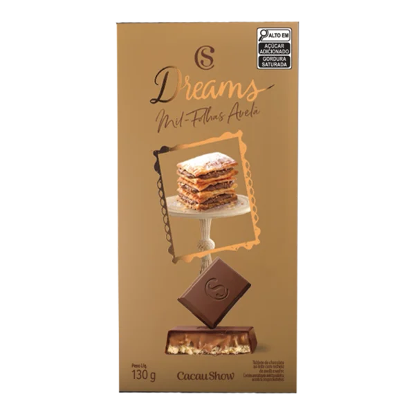 Tablete Dreams Mil-Folhas Avel&atilde; 130g