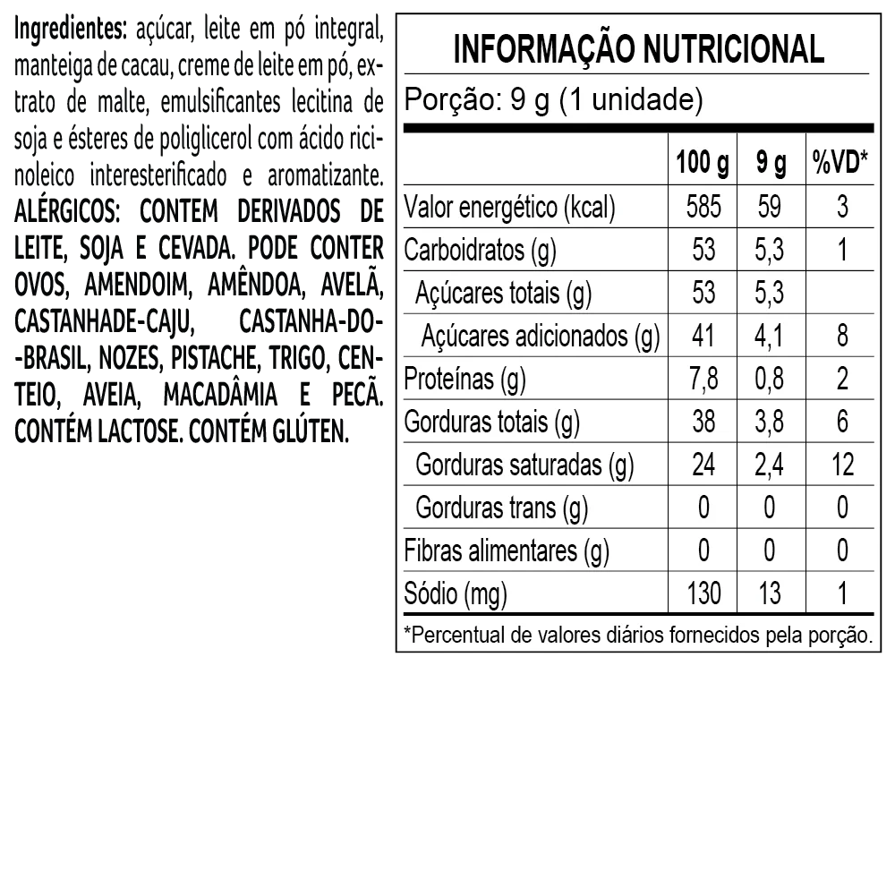 Tablete laCreme de Chocolate Branco 9g, , large. image number 1