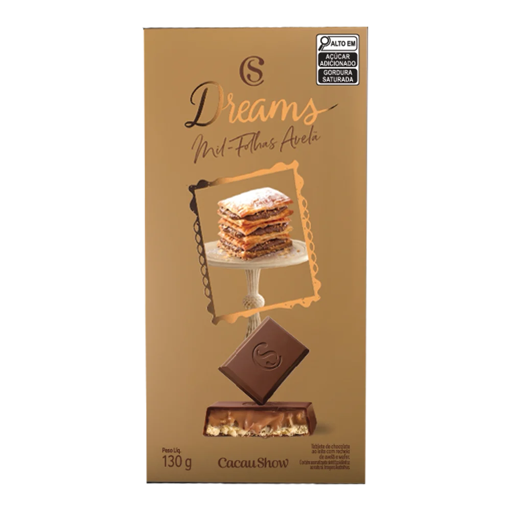 Tablete Dreams Mil-Folhas Avel&atilde; 130g, , large. image number 0
