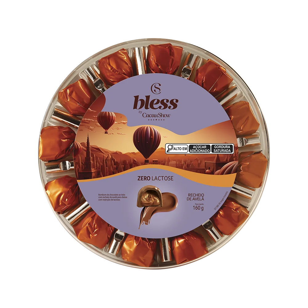 Caixa de Bombom Bless Zero Lactose Avel&atilde; 160g, , large. image number 0