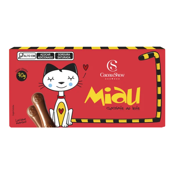 Tablete Miau de Chocolate ao Leite 70g