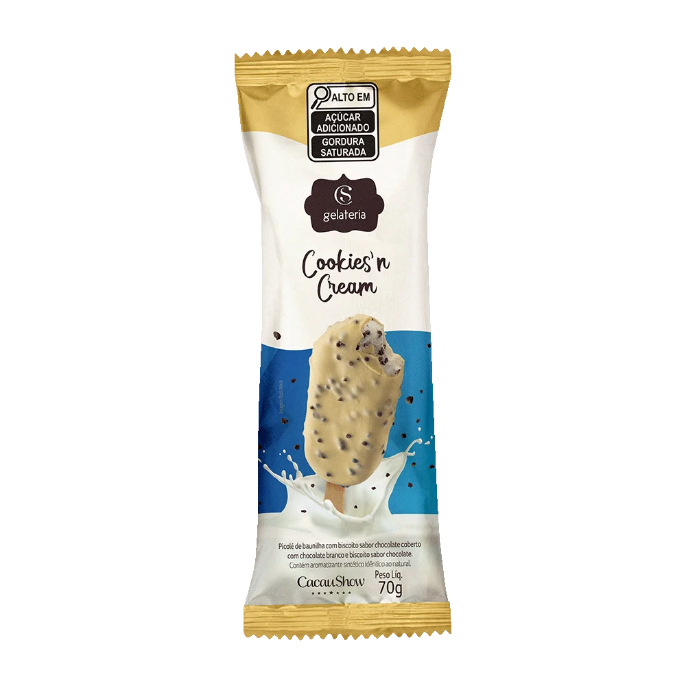 Sorvete Cookies'N Cream 70g, , large. image number 0