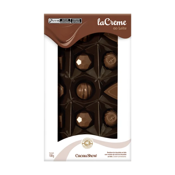 Caixa de Bombons Mini Show laCreme ao Leite 108g