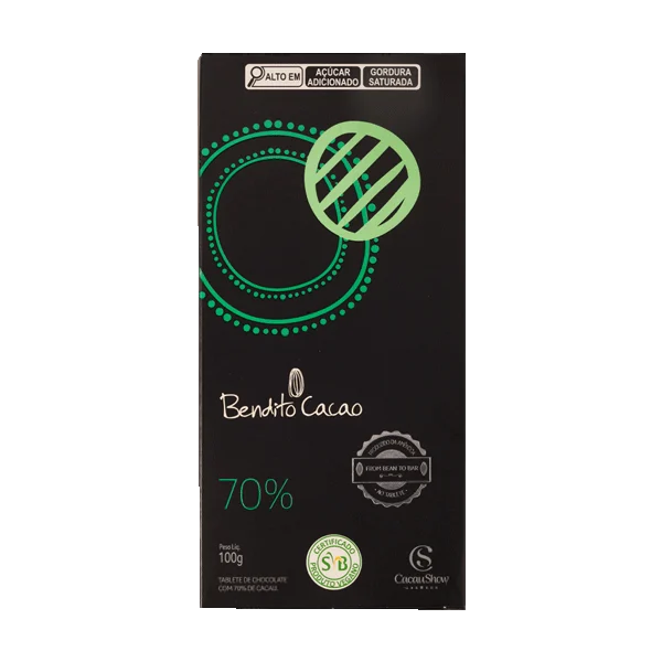 Tablete Bendito Cacao de Chocolate 70% Cacau 100g