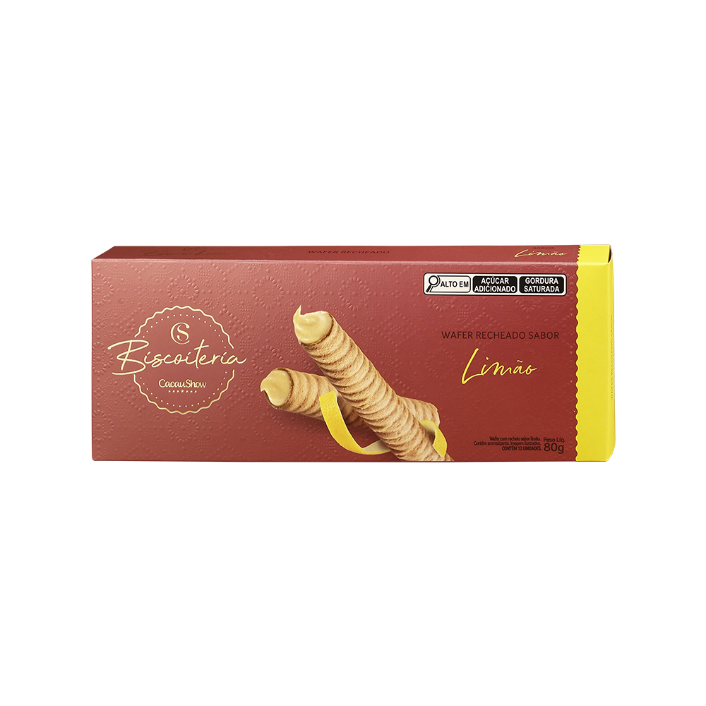 Wafer Biscoiteria Lim&atilde;o 80g, , large. image number 0