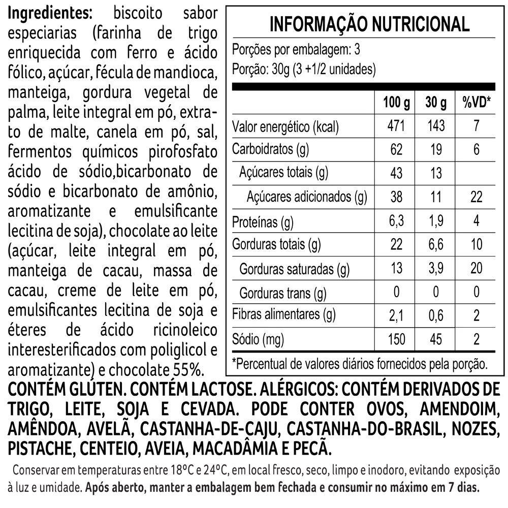 Biscoito Caramelizado ao Leite 50g, , large. image number 1