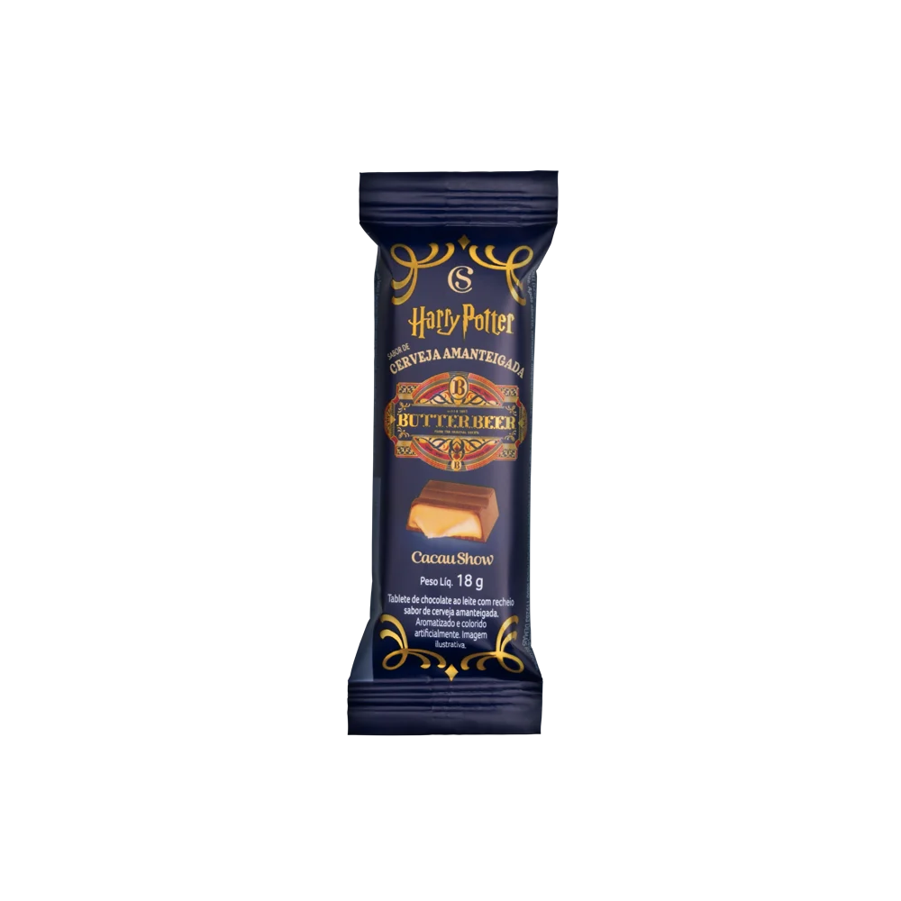 Tablete de Chocolate ao Leite de Cerveja Amanteigada Harry Potter 18g