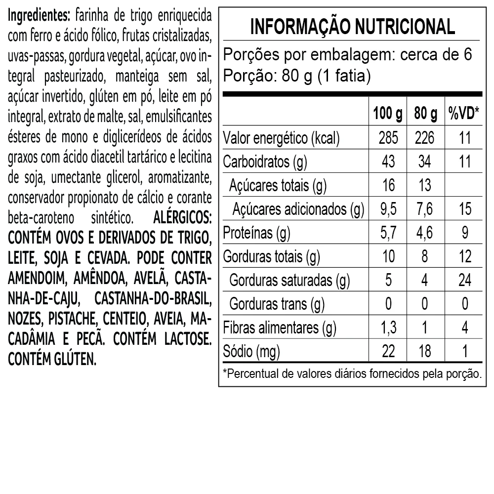 Panetone de Frutas 450g, , large. image number 2