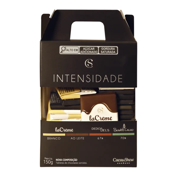 Caixa de Tabletes de Chocolate Intensidade 150g