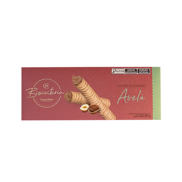 Wafer LaNut Recheio Avel&atilde; 80g