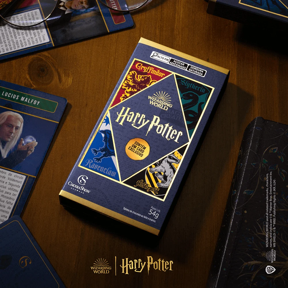 Tablete Harry Potter ao Leite e Branco 54g, , large. image number 1