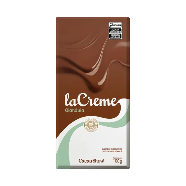 Tablete laCreme de Chocolate ao Leite e Avel&atilde; 100g