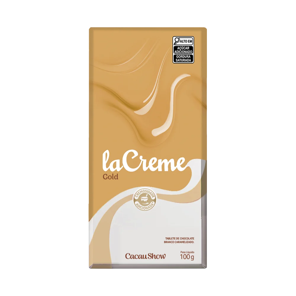 Tablete laCreme Gold de Chocolate Branco 100g, , large. image number 0