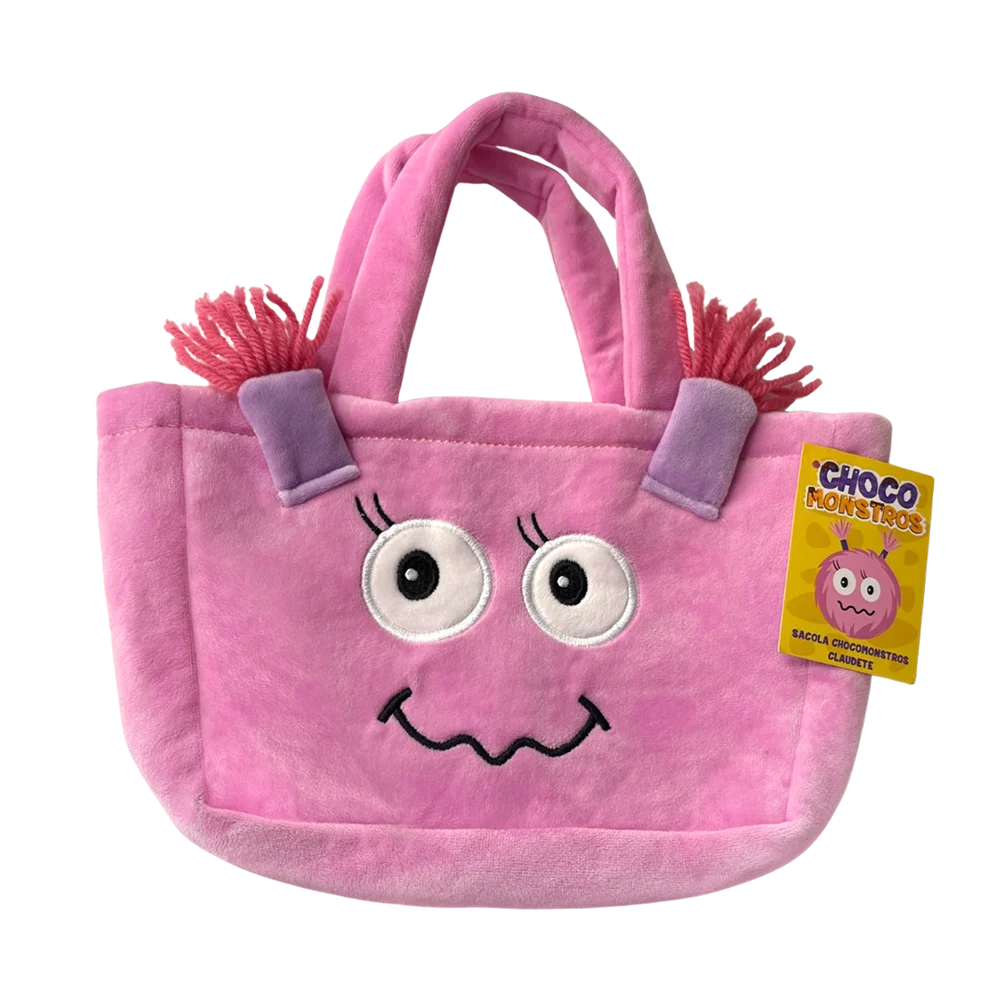 Bolsa de Veludo Claudete Chocomonstros, , large. image number 0