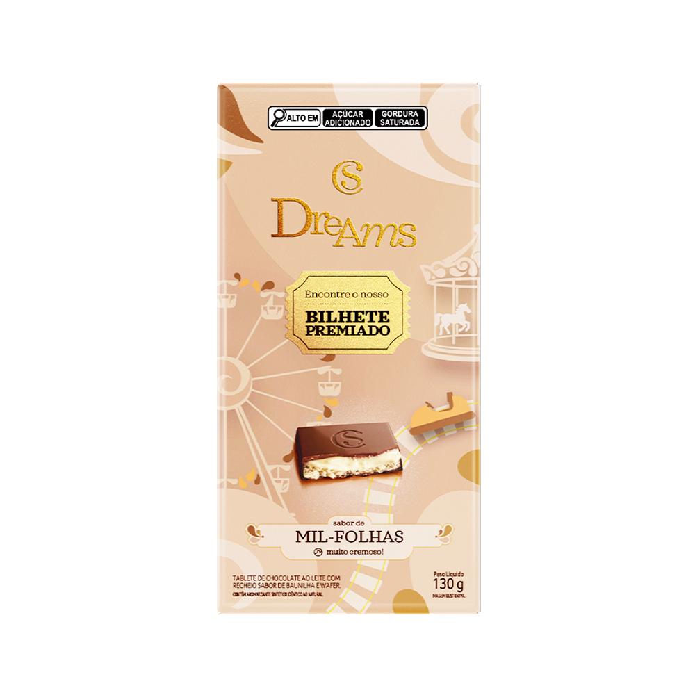 Tablete Dreams Mil-Folhas Edi&ccedil;&atilde;o Especial 130g, , large. image number 0