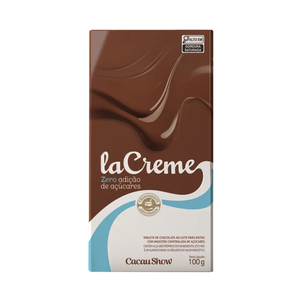 Tablete laCreme Zero Adi&ccedil;&atilde;o de A&ccedil;&uacute;car 100g