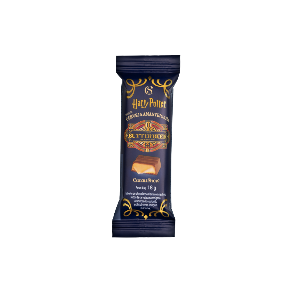 Tablete de Chocolate ao Leite de Cerveja Amanteigada Harry Potter 18g, , large. image number 0