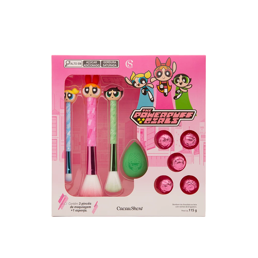 Kit de Pinc&eacute;is Meninas Superpoderosas com Bombons 115g, , large. image number 0