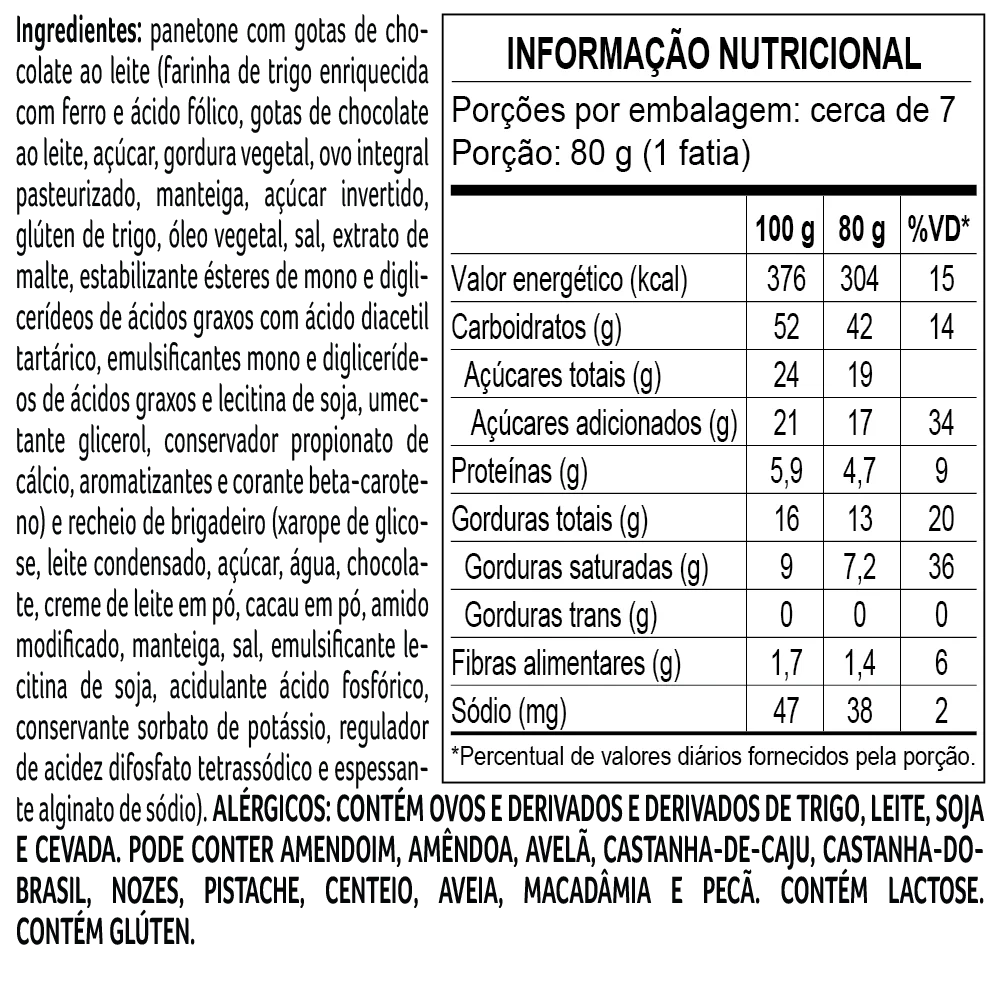 Panetone com Recheio de Brigadeiro 580g, , large. image number 2