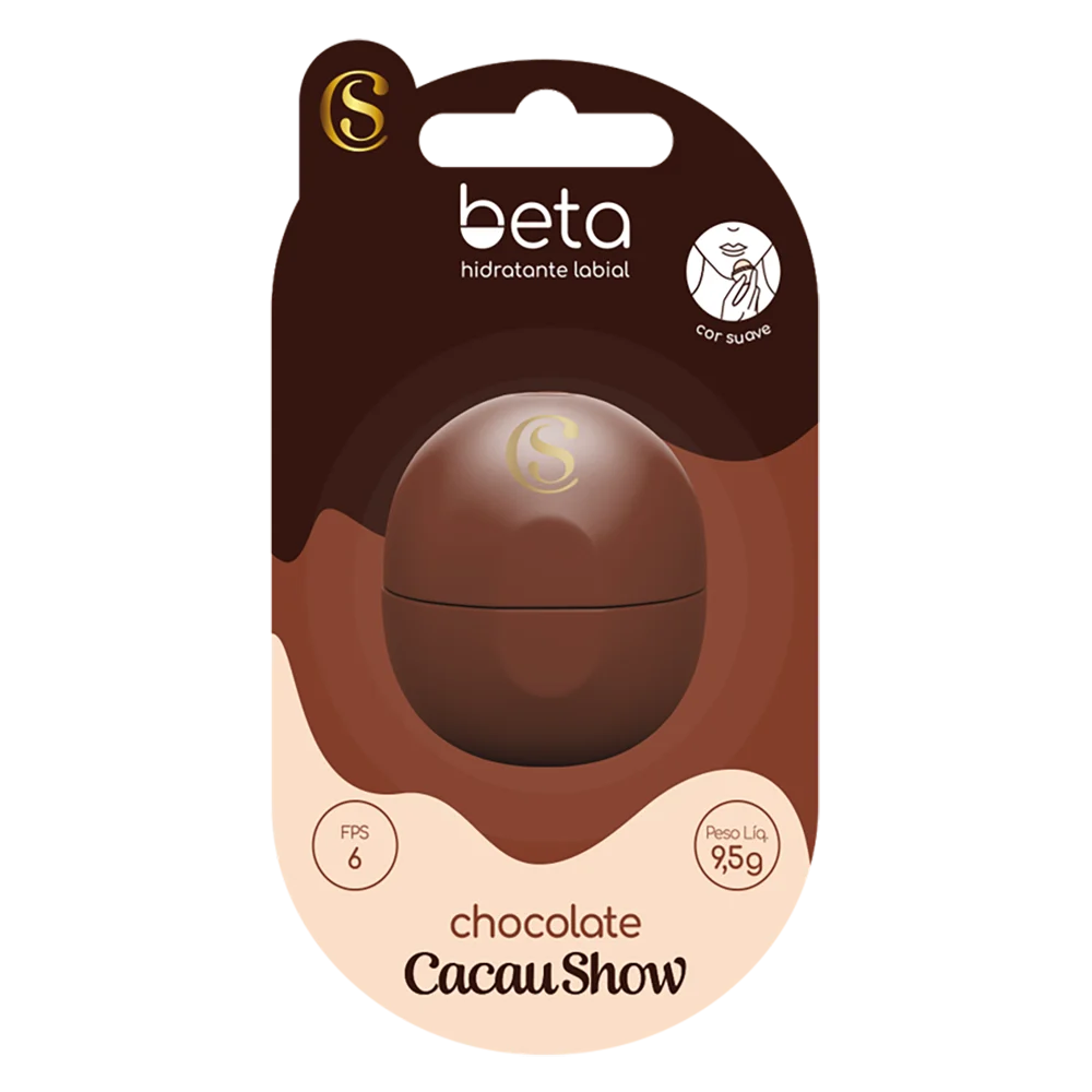 Hidratante Labial Beta Sabor Chocolate 9,5g, , large. image number 0
