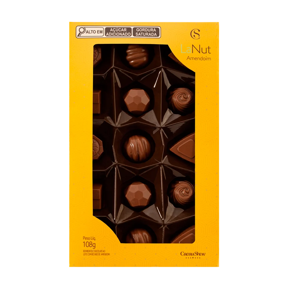 Caixa de Bombons Mini Show LaNut Amendoim 108g, , large. image number 0