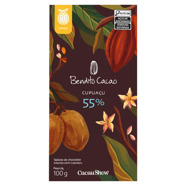 Tablete de Chocolate Bendito Cacao 55% com Cupua&ccedil;u 100g