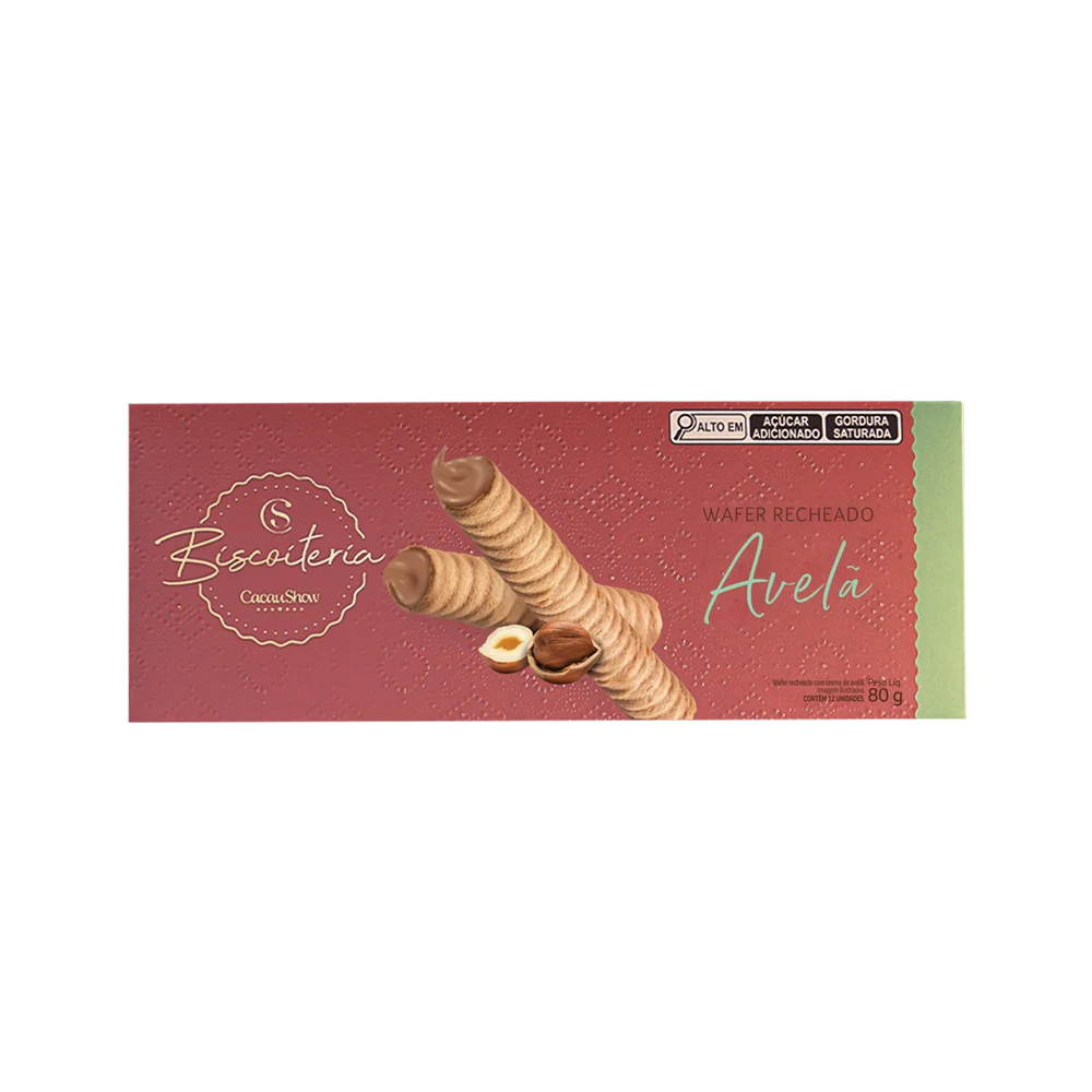 Wafer LaNut Recheio Avel&atilde; 80g, , large. image number 0