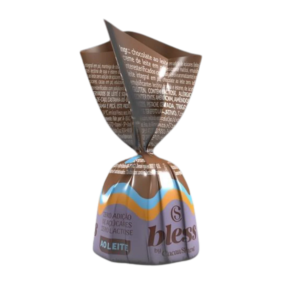 Bombom Bless Zero A&ccedil;&uacute;car e Zero Lactose de Chocolate ao Leite 13,5g, , large. image number 0