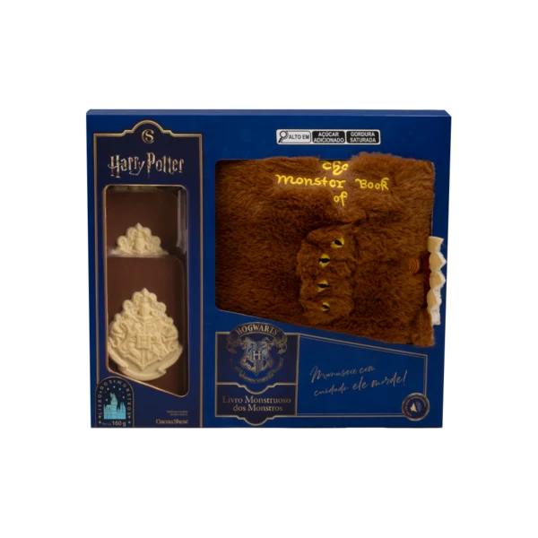 Caixa de Tabletes com Pel&uacute;cia Livro dos Monstros Harry Potter 160g