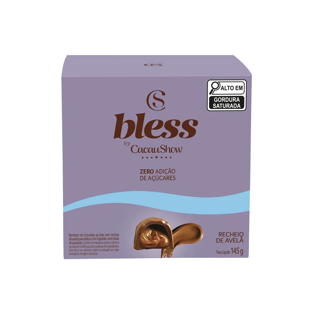 Cubo Bless Zero Adi&ccedil;&atilde;o de A&ccedil;&uacute;car Avel&atilde; 145g