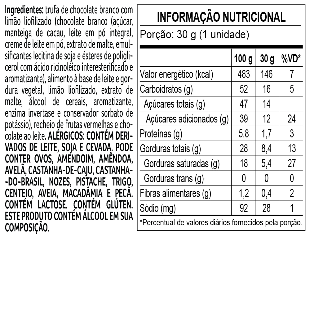 Trufa Dreams Sabor Lim&atilde;o e Frutas Vermelhas, , large. image number 1