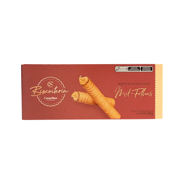 Wafer Biscoiteria Mil-Folhas 80g